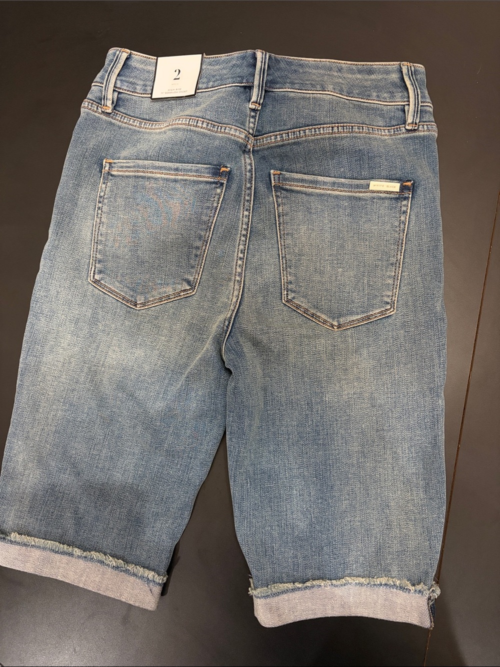 White House Black Market Light Blue Denim 11” Bermuda Shorts in size 2